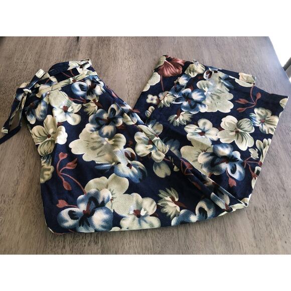 Uniq Wide Leg Floral High Waisted Corduroy Pants - M - Picture 6 of 8